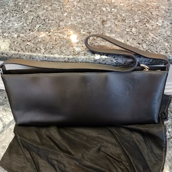Donini Black Leather Shoulder Bag